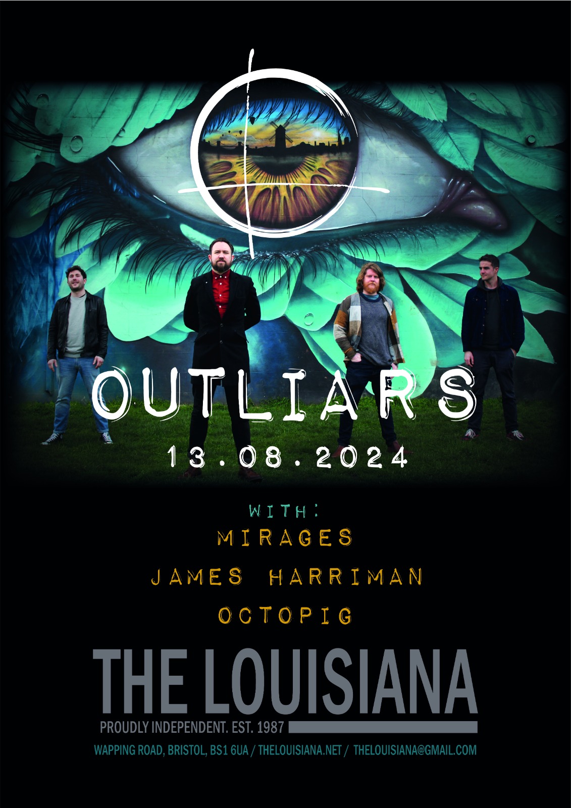 The Louisiana Presents Outliars + Mirages + James Harriman + Octopig